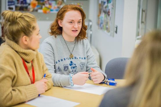 Midwifery students at a service users workshop