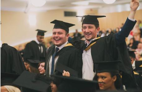 Two happy graduates