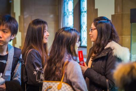 A group of international students