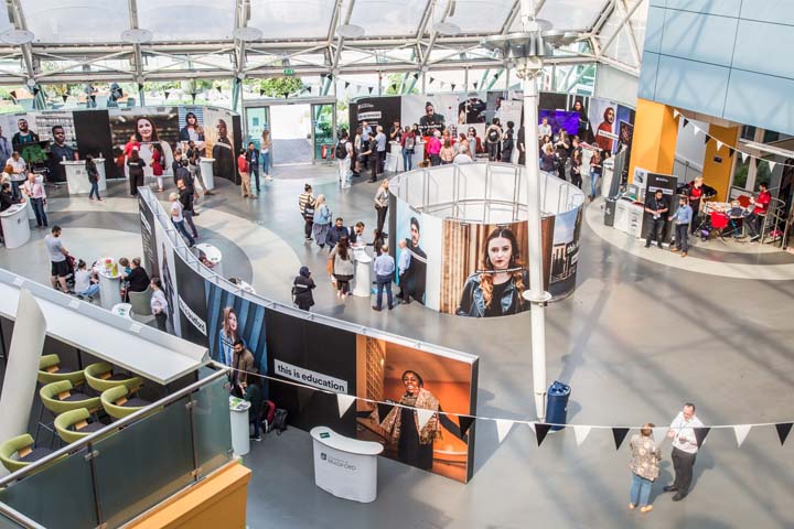 The Atrium of the Richmond Building during an Open Day event