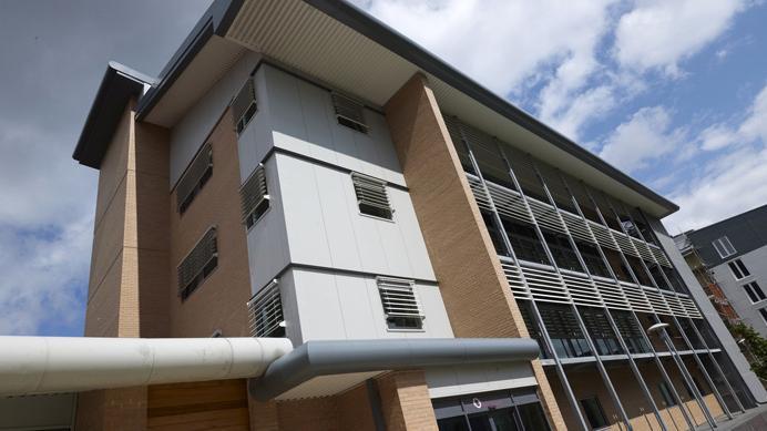 The exterior of the Institute for Cancer Therapeutics building.