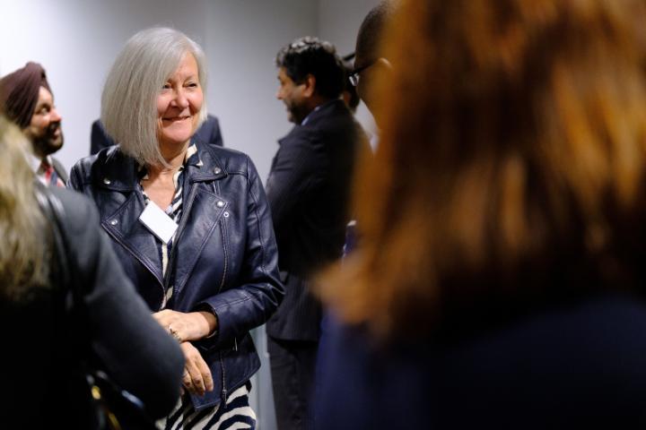 Female attending Alumni Networking event