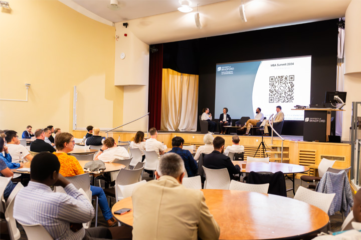 A wide shot of the conference in Great Hall at the MBA Summit 2024