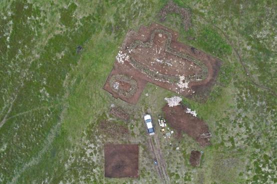 Archaeological dig site in Iceland