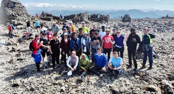 Take a Hike walking group at the top of Ben Nevis