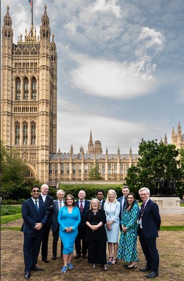 Academics from the University of Bradford with Professor Malcolm Chalmers