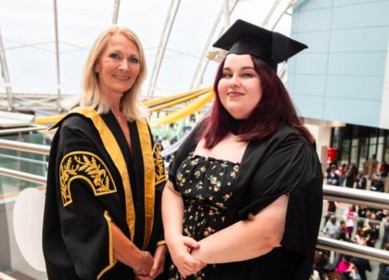 Aimee Brennan with Professor Shirley Congdon