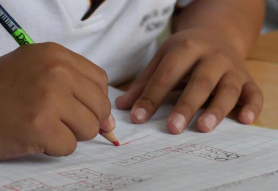 Students taking maths exam