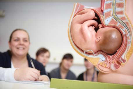 A Midwifery classroom teaching session